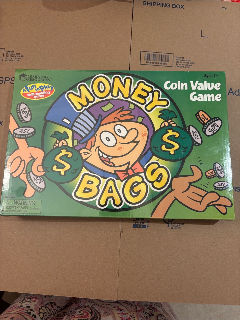 NWT Learning Resources Money Bags Coin Value Game -